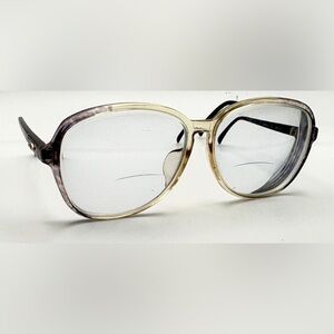 Vintage Elegance 7503 Blue Translucent Oval Sunglasses Frames Only